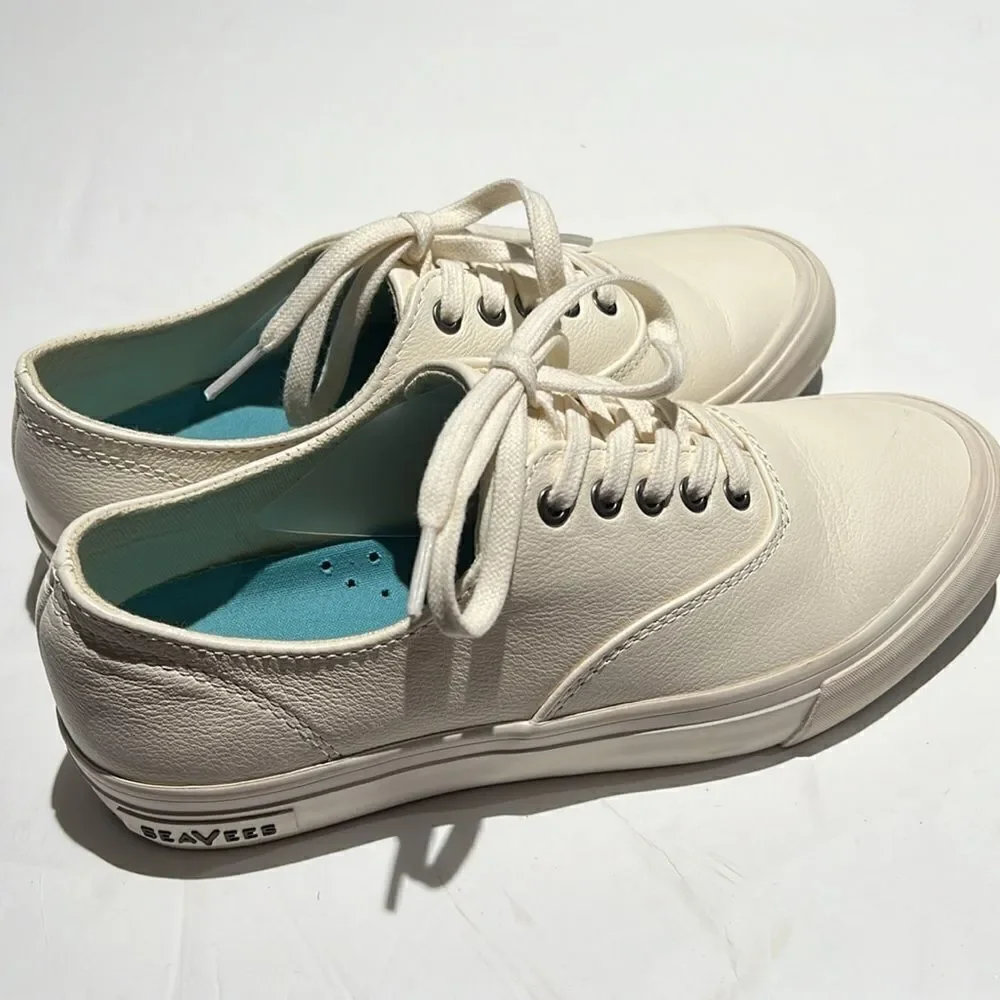 SeaVees‎ Legend Sneaker/white tumbled leather/size 7.  B61